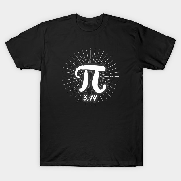 Happy Pi Day No. 1: On March 14th on a Dark Background T-Shirt by Puff Sumo